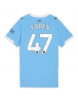 Ženske Nogometnih dresov Manchester City Phil Foden #47 Domači 2025-26 Kratki rokavi Ženske Nogometnih dresov Manchester City Phil Foden #47 Domači 2025-26 Kratki rokavi